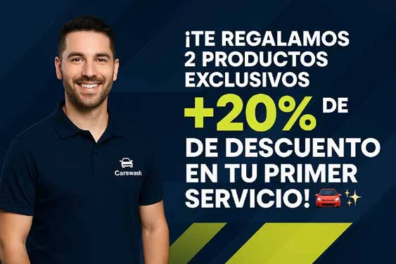Publicación de Carswash con 20% de descuento
